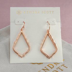Kendra Scott Sophia Drop Earrings Rose Gold - Brand New